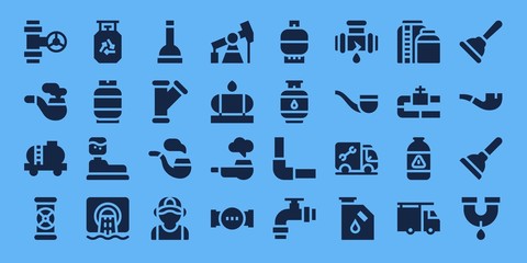 Wall Mural - pipeline icon set