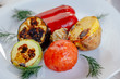 Grilled vegetables - tomatoes, potato, bell pepper, eggplant anc zuccini.