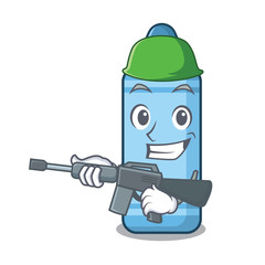 Wall Mural - Army blue crayon isolated in the mascot