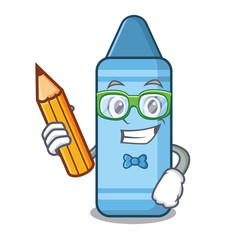 Poster - Student blue crayon in the cartoon column