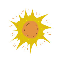 Poster - Sun, Space Design Element Cartoon Vector Illustration