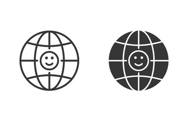 Poster - Globe vector icon for graphic and web design.