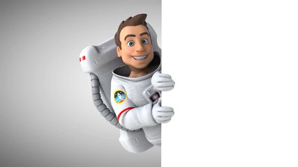 fun astronaut - 4k animation