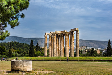 Wall Mural - The Temple of Olympian Zeus in Athens, Greece