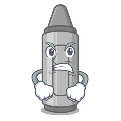 Sticker - Angry grey crayon in the mascot shape