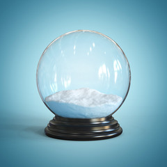 Poster - Empty snow globe 3d rendering