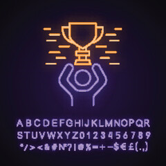 Sticker - Tournament winning neon light icon