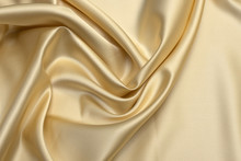 Milk-colored Taffeta Silk Fabric Artistic Layout. Texture, Background. Template.