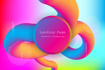 Wall Mural - liquid color background design with fluid gradient shapes composition and futuristic design landing 
