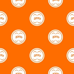 Canvas Print - Circle button pattern vector orange for any web design best