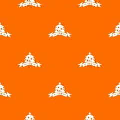 Poster - Christmas tree pattern vector orange for any web design best