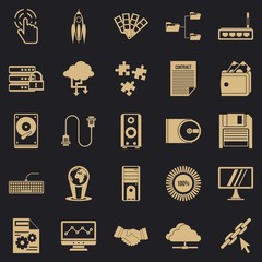 Poster - Web development icons set. Simple set of 25 web development vector icons for web for any design