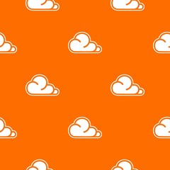 Poster - Concept cloud pattern vector orange for any web design best