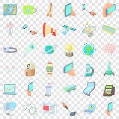 Poster - Connection icons set. Cartoon style of 36 connection vector icons for web for any design