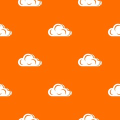 Poster - Art cloud pattern vector orange for any web design best
