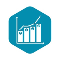 Poster - Grow up chart icon. Simple illustration of grow up chart vector icon for web design isolated on white background