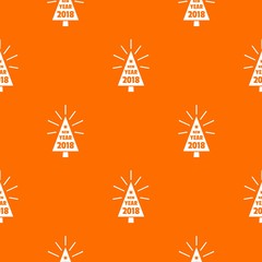 Poster - Beautiful christmas tree pattern vector orange for any web design best