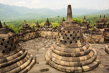 Templo de Borobudur en Yogyakarta, Indonesia.