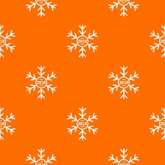 Sticker - Snowflake pattern vector orange for any web design best