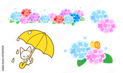 あじさいと黄色い傘をさす猫のイラスト素材 Stock ベクター Adobe Stock あじさいと黄色い傘をさす猫のイラスト素材 Stock ベクター Adobe Stock