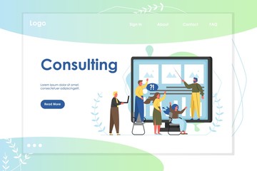 Poster - Consulting vector website landing page design template