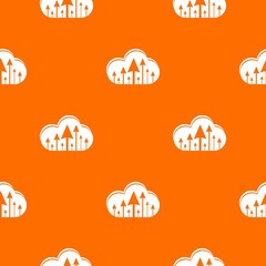 Poster - Hosting cloud pattern vector orange for any web design best