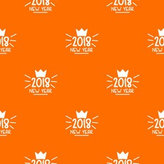 Poster - Crown pattern vector orange for any web design best