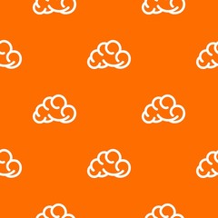 Poster - Mobile cloud pattern vector orange for any web design best