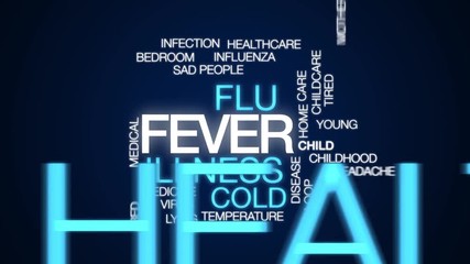 Canvas Print - Fever animated word cloud. Kinetic typography.