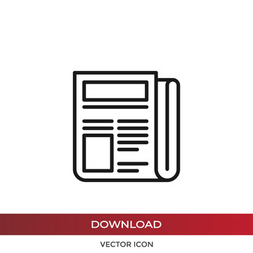 Newspaper vector icon