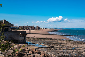 Scenic view of Portobello beach. Edinburgh, Scotland, UK.