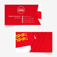 Wall Mural - Sark Flag Business Card, standard size (90x50 mm) business card template.