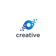 Poster - Abstract logo. Minimalistic logo design. Creative logo. Beautiful and simple element.
