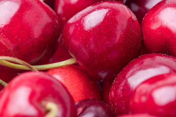 Cherry red Berry macro fruit