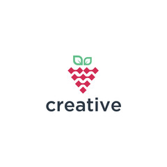 Poster - Abstract logo. Minimalistic logo design. Creative logo. Beautiful and simple element.