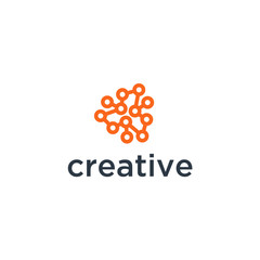 Aufkleber - Abstract logo. Minimalistic logo design. Creative logo. Beautiful and simple element.