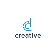 Poster - logo initial design vector template