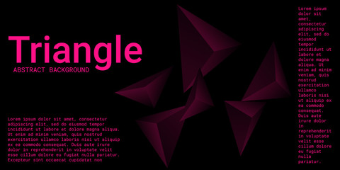 Triangle background. Abstract composition of triangular pyramids.