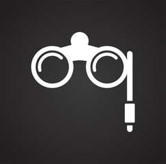 Poster - Binocular icon on background for graphic and web design. Simple vector sign. Internet concept symbol for website button or mobile app.