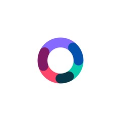 Wall Mural - abstract circle overlapping logo vector icon illustration
