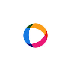 Wall Mural - abstract circle overlapping logo vector icon illustration