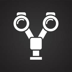 Poster - Binocular icon on background for graphic and web design. Simple vector sign. Internet concept symbol for website button or mobile app.