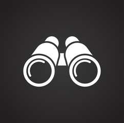 Poster - Binocular icon on background for graphic and web design. Simple vector sign. Internet concept symbol for website button or mobile app.