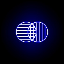 Elections Merging Icon In Neon Style. Signs And Symbols Can Be Used For Web, Logo, Mobile App, UI, UX