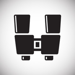 Poster - Binocular icon on background for graphic and web design. Simple vector sign. Internet concept symbol for website button or mobile app.