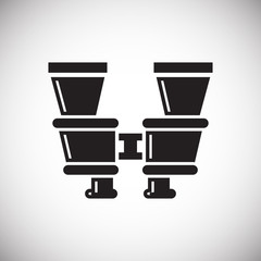 Poster - Binocular icon on background for graphic and web design. Simple vector sign. Internet concept symbol for website button or mobile app.