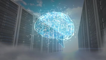 Poster - human brain hologram