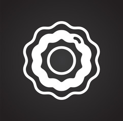 Poster - Cookie icon on background for graphic and web design. Simple vector sign. Internet concept symbol for website button or mobile app.