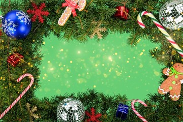 Wall Mural - christmas decorations isolated on background