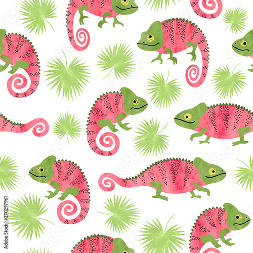 Seamless tropical pattern w...